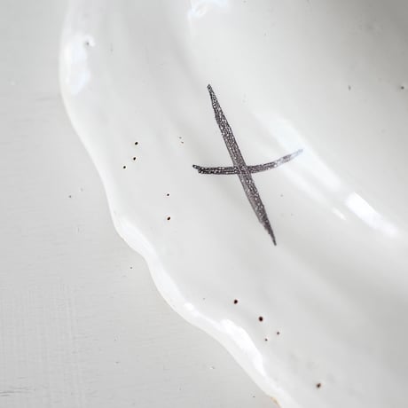 白釉 Moustiers 特大深皿(P) ※×印 Φ39.5cm