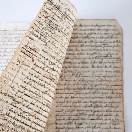 1700年代後期の古い証書(D)
