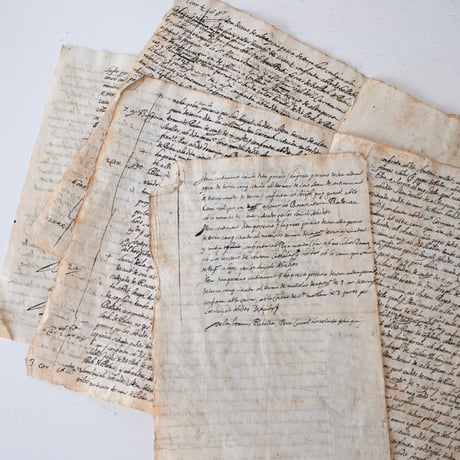 1700年代後期の古い証書(D)