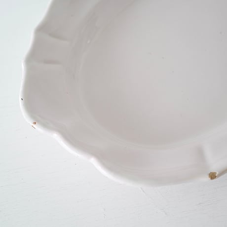 白釉 オーヴァル大皿(P) w41cm