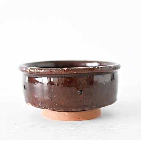 南仏 脚付焦茶色のフェセル Φ12.5cm