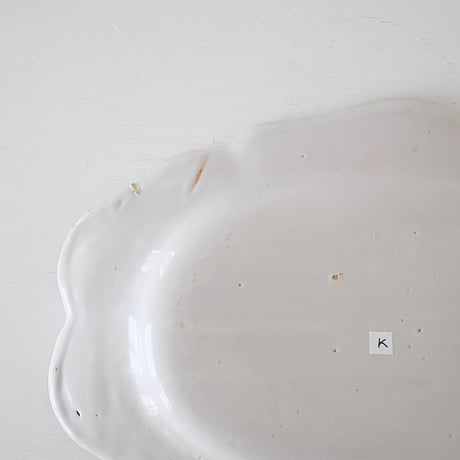 白釉 オーヴァル大皿(K) w39cm