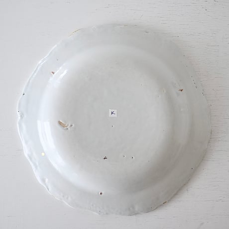 白釉 花リム大皿(K) Φ31.5cm