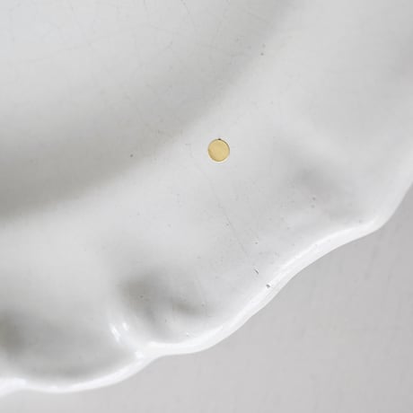 白釉 花リム大皿(K) Φ31.5cm