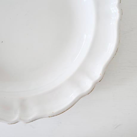 白釉 Moustiers 特大深皿(P) ※×印 Φ39.5cm