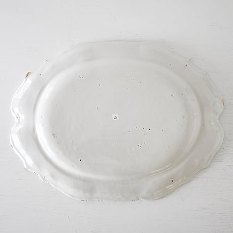 白釉 オーヴァル大皿(S) w43cm