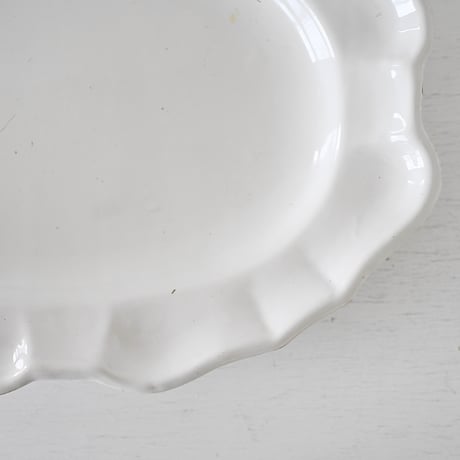 白釉 オーヴァル大皿(R) w42.5cm