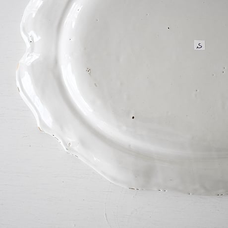 白釉 オーヴァル大皿(S) w43cm