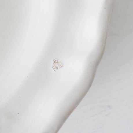 白釉 花リム大皿(N) Φ33cm