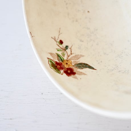 窯元不明 お花が描かれた大きなボウル