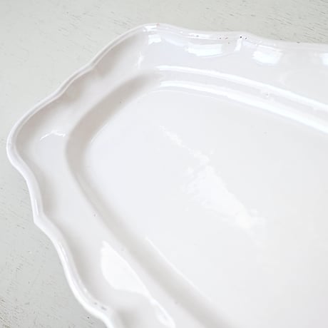白釉 ポワソン皿(特大 角型) w68.5cm