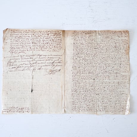 1700年代後期の古い証書(C)