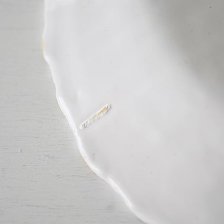 白釉 リム波波大皿(I) Φ29cm