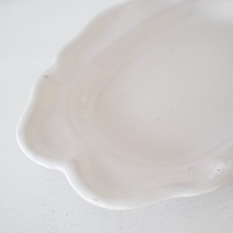 白釉 オーヴァル大皿(L) w39cm