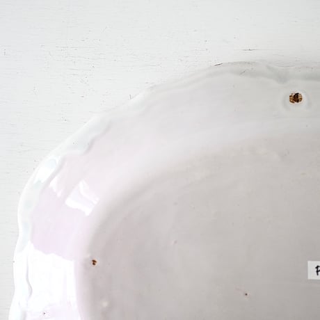 白釉 オーヴァル大皿(P) w41cm