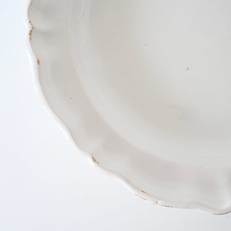 白釉 Moustiers 特大深皿(P) ※×印 Φ39.5cm