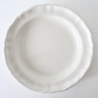 白釉 花リム大皿(N) Φ33cm