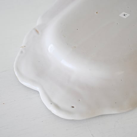 白釉 オーヴァル大皿(K) w39cm