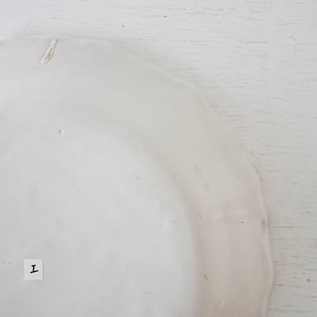 白釉 リム波波大皿(I) Φ29cm