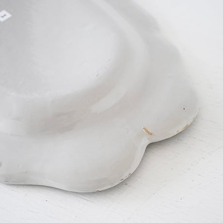 白釉オーヴァル大皿 (I) w39.5cm
