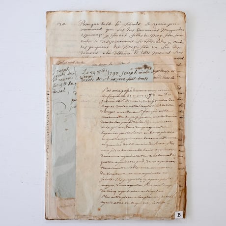 1700年代後期の古い証書(B)