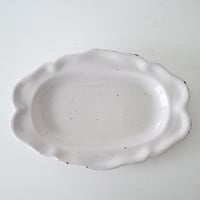 白釉 オーヴァル大皿(H) w39cm