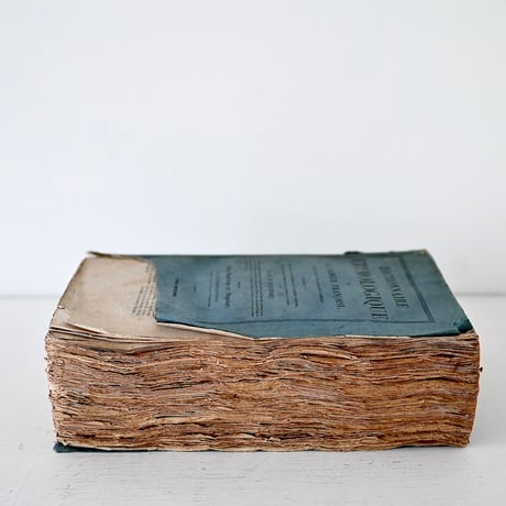 水色カバー大きめサイズの古書(厚:5.5cm)