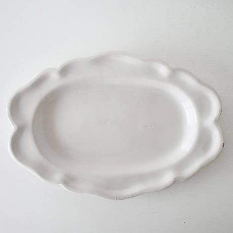白釉 オーヴァル大皿(K) w39cm