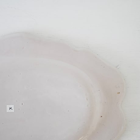 白釉 オーヴァル大皿(K) w39cm