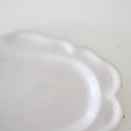 白釉 オーヴァル大皿(K) w39cm