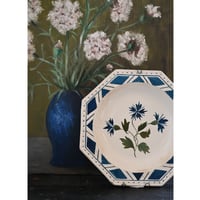 Faïence fine 絵付けが施されたオクトゴナル深皿