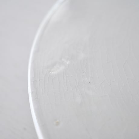 窯元不明 丸いフラットなお皿(トレイ)