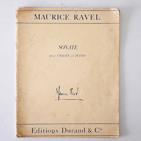 1927年 MAURICE RAVEL "SONATE" 楽譜