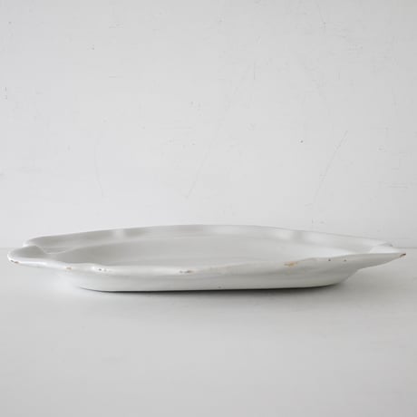白釉 オーヴァル大皿(T) w44cm