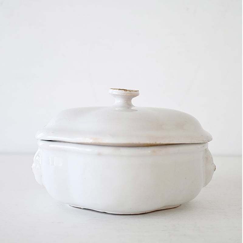 ムスティエのお砂糖入れ 白釉 シュクリエ(砂糖入れ) ※ダメージあり | SOUVENIR de PARIS