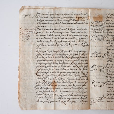 1700年代後期の古い証書(D)