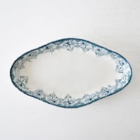 St-Amand グリーンのトランスファー柄ラヴィエ