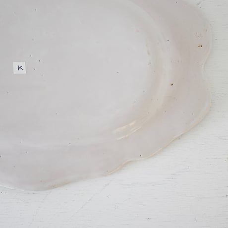 白釉 オーヴァル大皿(K) w39cm