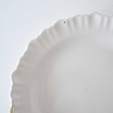 白釉 リム波波大皿(I) Φ29cm