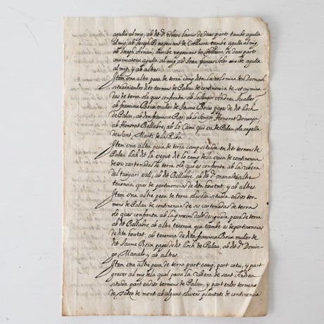 1700年代後期の古い証書(D)
