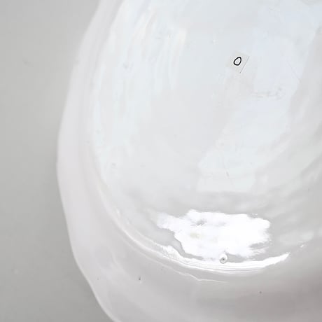 白釉 花リム特大皿(O) Φ37cm