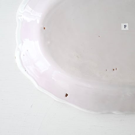 白釉 オーヴァル大皿(P) w41cm
