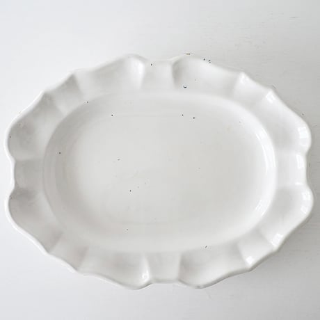 白釉 オーヴァル大皿(R) w42.5cm