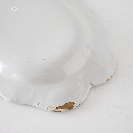 白釉 オーヴァル大皿(T) w44cm
