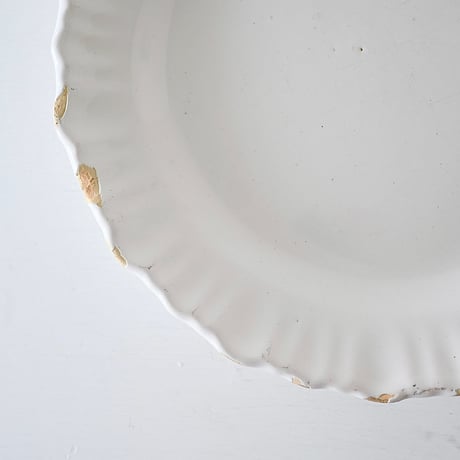 白釉 リム波波大皿(I) Φ29cm