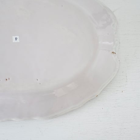 白釉 オーヴァル大皿(P) w41cm