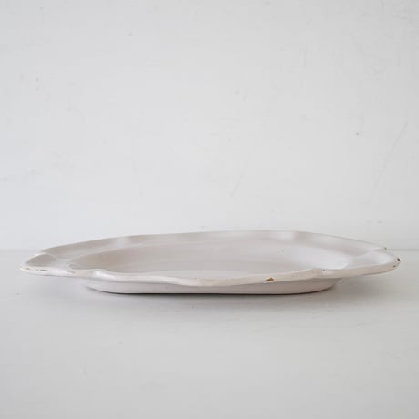 白釉 オーヴァル大皿(K) w39cm