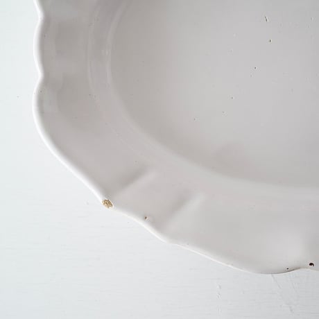 白釉 オーヴァル大皿(P) w41cm