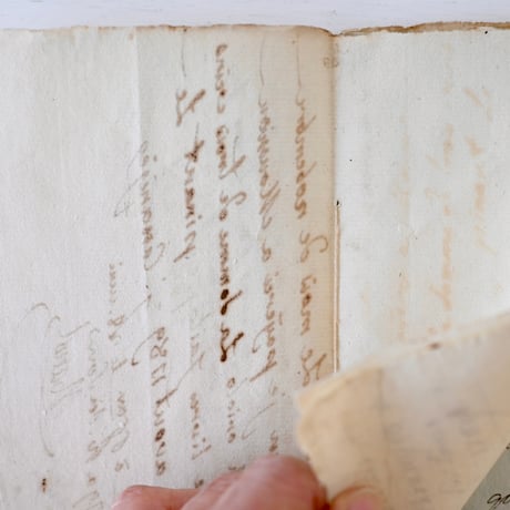 1700年代後期の古い証書(A)
