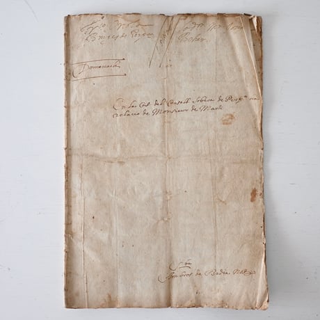 1700年代後期の古い証書(D)